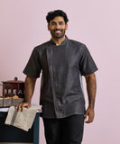 Chef's zip-close short sleeve jacket